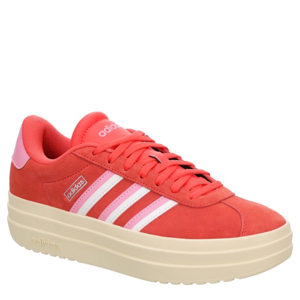 adidas Women's Red and Pink Platform Sneakers